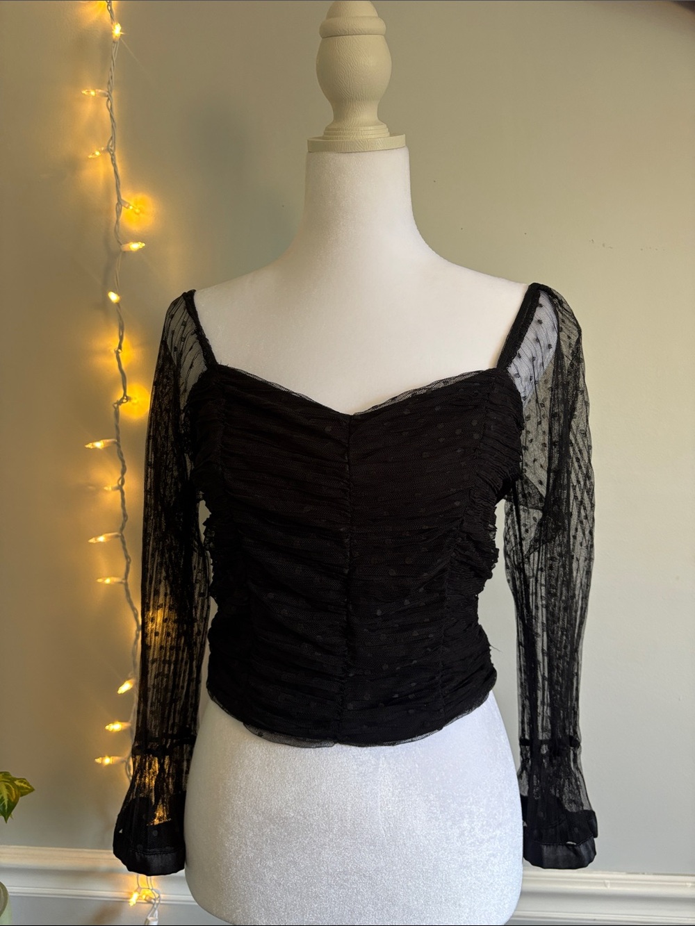 Black Sheer Top